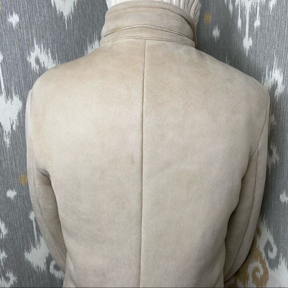 Ralph Lauren Fawn Lamb Shearling & Tortoise Shell Military Inspired Jacket - Picture 6 of 16